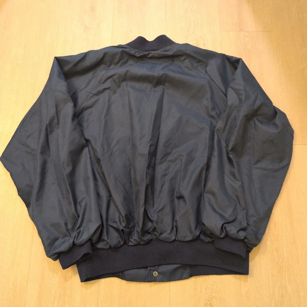 VTG Portland Basketball Officials Association Men Large Coach Jacket Navy Oregon